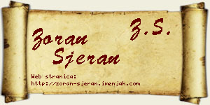 Zoran Sjeran vizit kartica